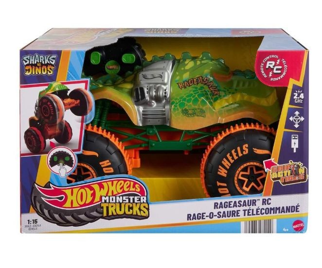 Hot Wheels Monster Truck R/C Rageasaur, 1:15