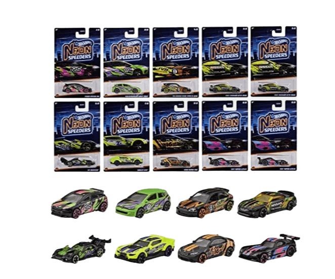 Hot Wheels Masinute Metalice Neon, 1:64, asst. / 10