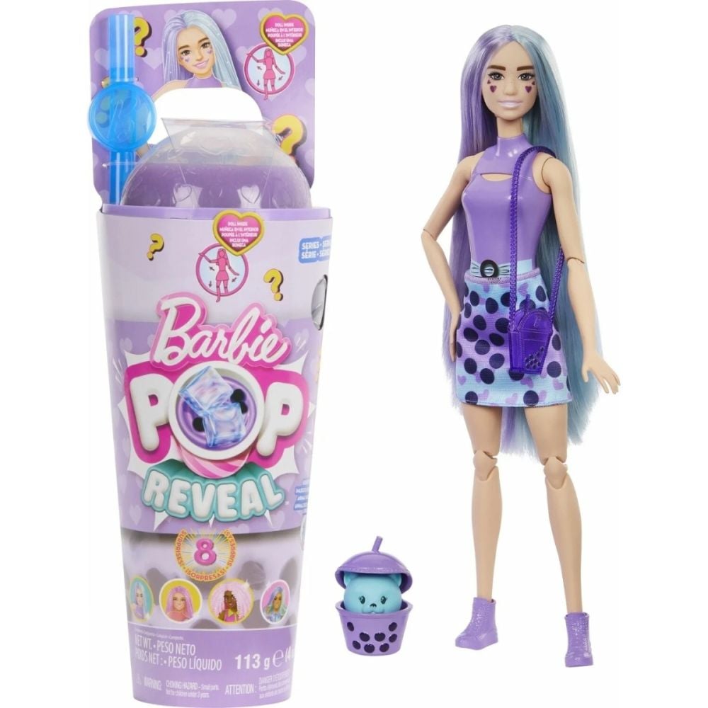 Papusa Barbie Surpriza Slime Reveal Bubble Tea Series - Taro Milk / 1