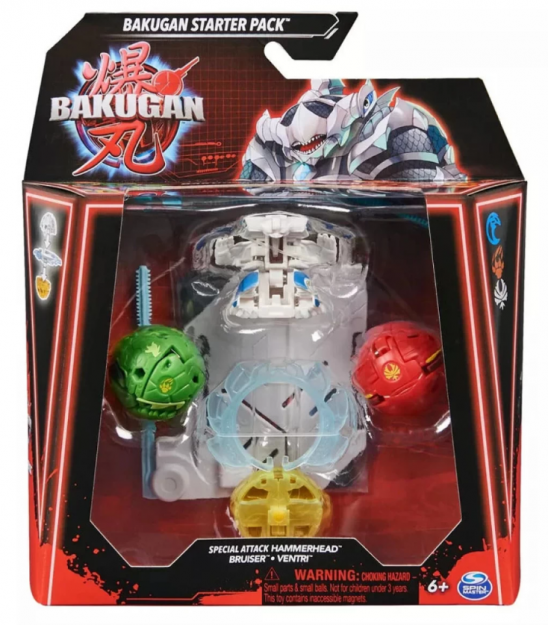 Bakugan Starter Pack Hammerhead,Bruiser, Ventri