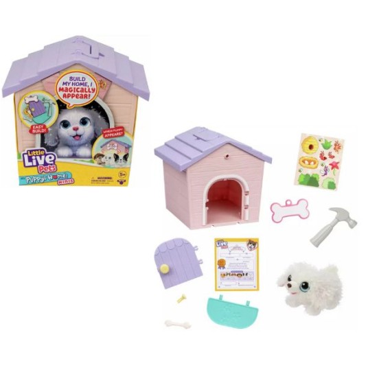 Little Live Pets Minis - Casa catelusului cu catelus surpriza, mov / 1