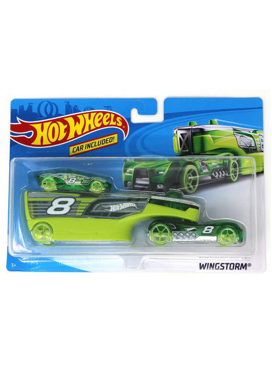 Camion transportor cu masina de curse - Wingstorm