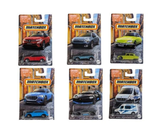 Matchbox Masinuta metalica European Streets, asst. / 10
