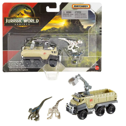 Matchbox Jurassic World Dino Transporters - Velociraptor Blue & Atrociraptor