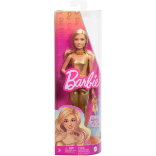 Papusa fashionista Barbie aniversare de 65 de ani salopeta aurie / 6