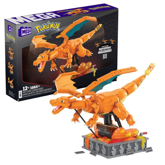 Mega Construx Pokemon Motion Charizard, 1664 piese