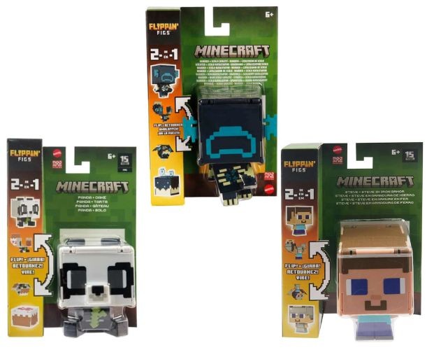 Figurina Minecraft 2 in 1 Flippin Figs - asortat / 5