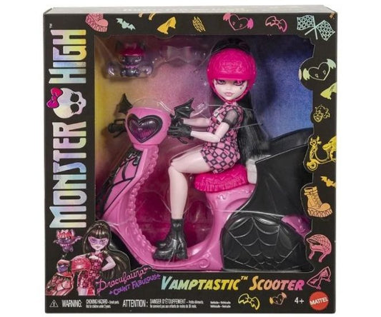 Papusa Monster High Draculaura cu scooter