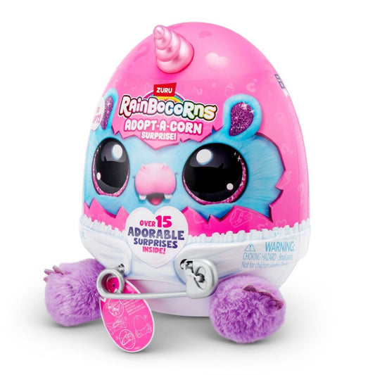Rainbocorns - Adopt-A-Corn cu 15 surprize - Purple Fluffy Feet