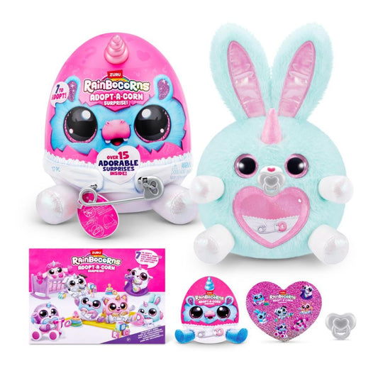 Rainbocorns - Adopt-A-Corn cu 15 surprize - White Feet