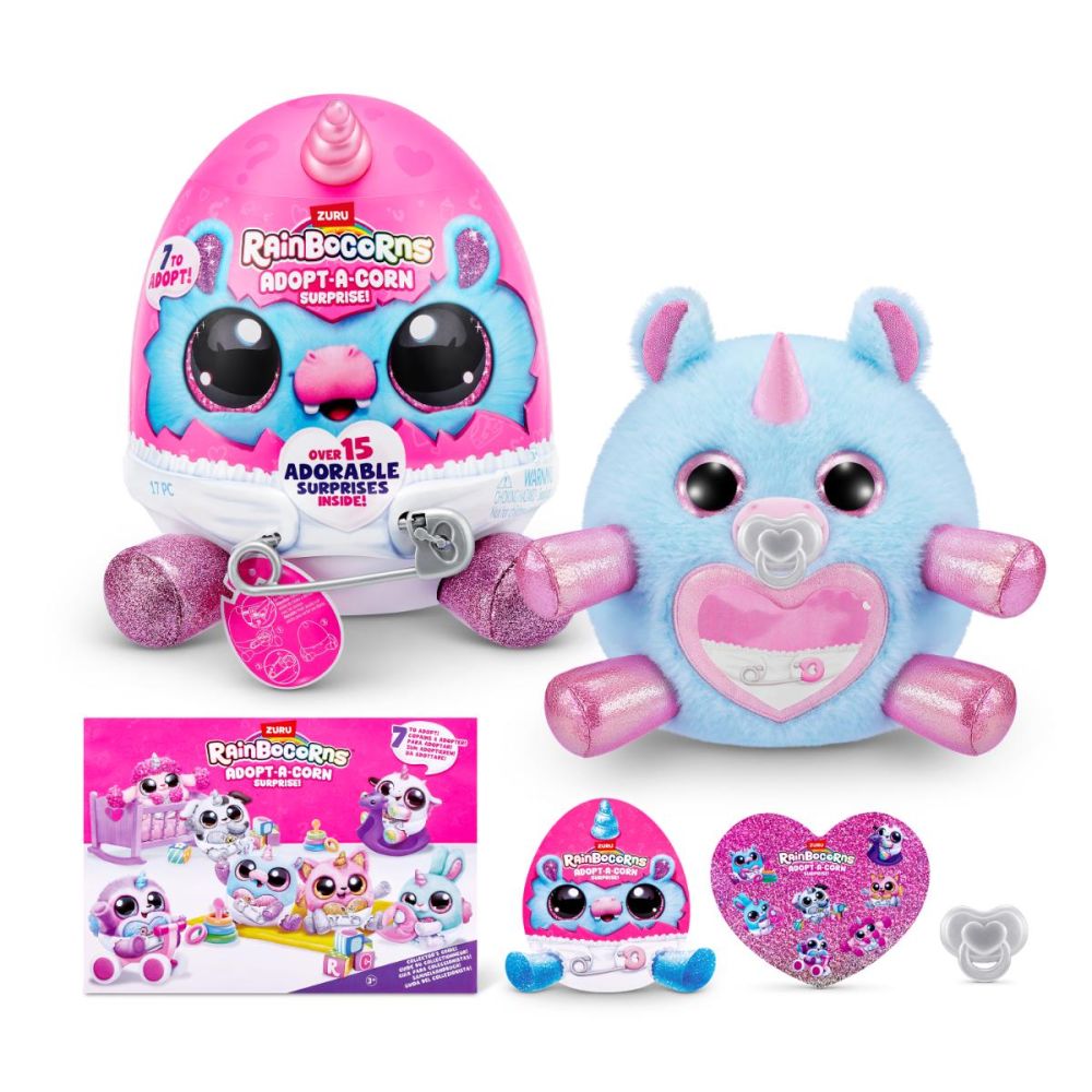 Rainbocorns - Adopt-A-Corn cu 15 surprize - Pink Feet