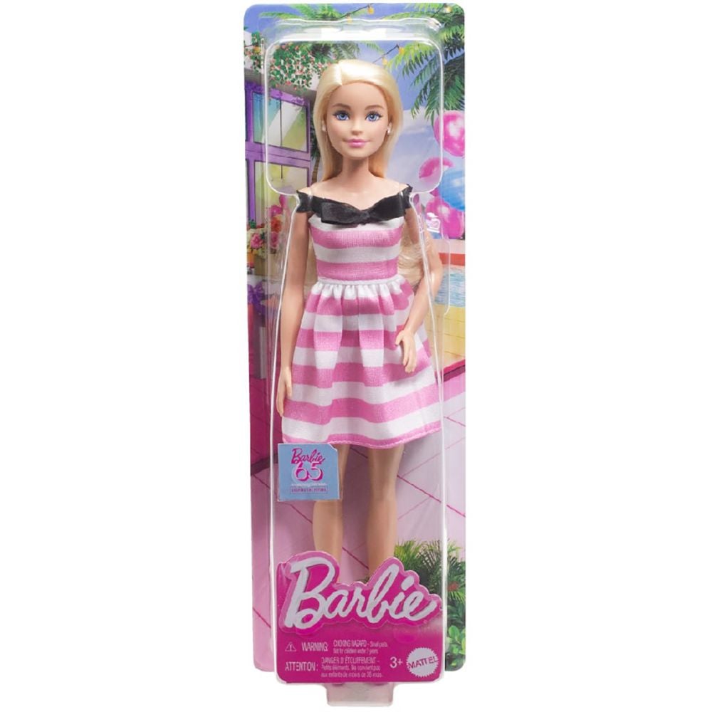 Papusa cu par blond, Barbie, 65 ani aniversare / 4