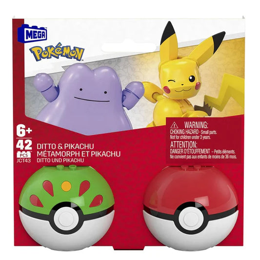Set de constructie Mega Pokemon, Pikachu si Ditto / 1