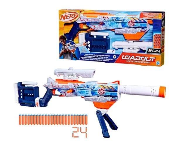 Blaster Nerf Loadout - Arctic Zerostriker, 24 proiectile