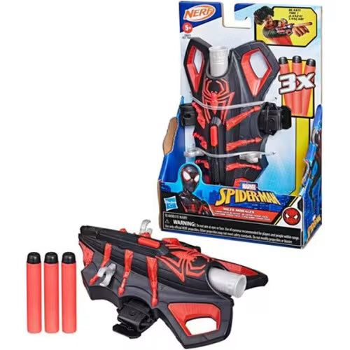Blaster Nerf Innovation Spiderman cu 3 proiectile - Miles Morales