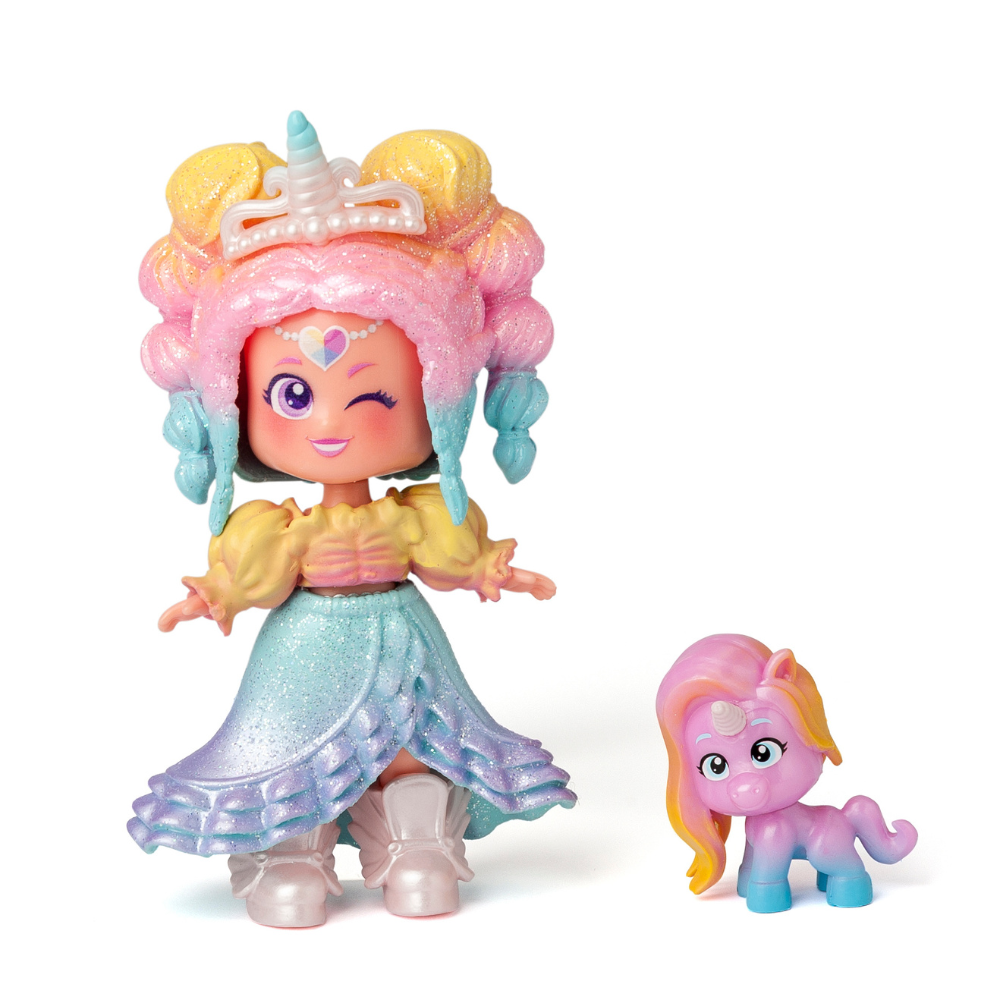 Papusa Kookyloos Princess + animalut - Unicorn Magic