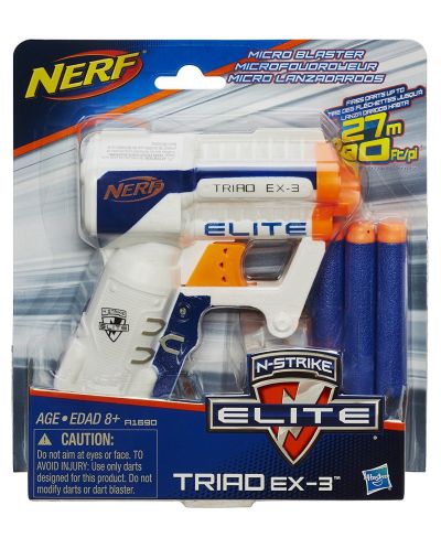N-Strike Elite Triad Ex-3 Cu Gloante De Burete / 24