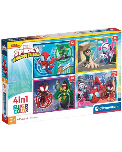 Puzzle Clementoni 4 In 1 - Spidey And His Amazing Friends
