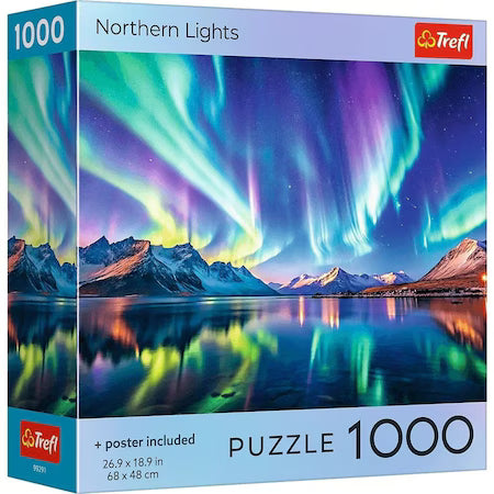 Puzzle 1000 piese Square Box with poster - Northern Lights