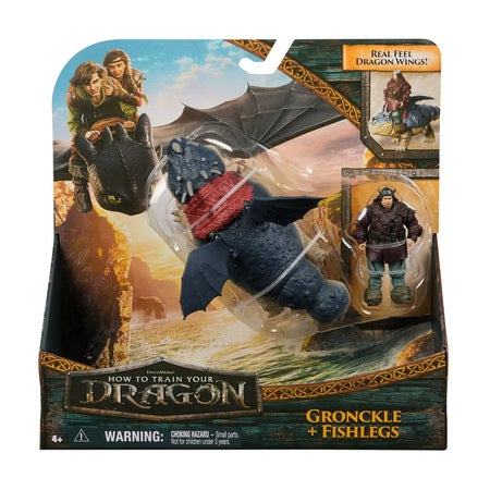 Set Figurine How to train your dragon - Gronckle + Fishlegs, 33 cm / 1