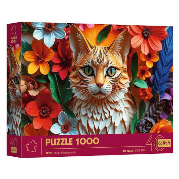 Puzzle 1000 piese - Pisica (editie aniversara 40 ani Trefl)