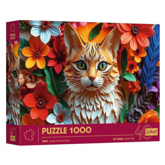 Puzzle 1000 piese - Pisica (editie aniversara 40 ani Trefl)