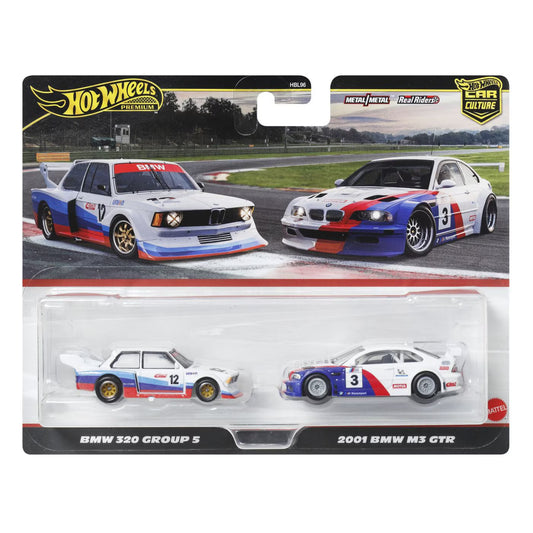 Set Hot Wheels BMW 320 Group 5 & BMW M3 GTR 2001, 1:64