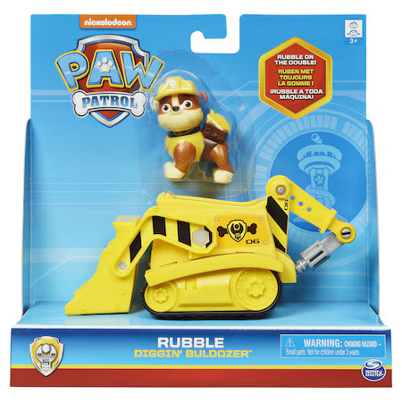 Paw Patrol Vehicule cu Figurina - Rubble Buldozer