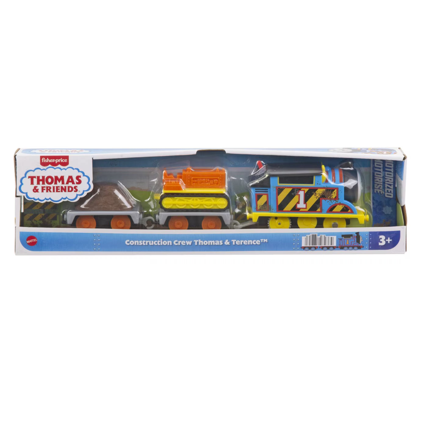 Thomas Track Master Locomotiva cu 2 vagoane Construction Crew Thomas & Terence / 2