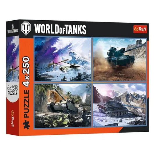 Puzzle 4x250 piese - WARGAMING World of Tanks