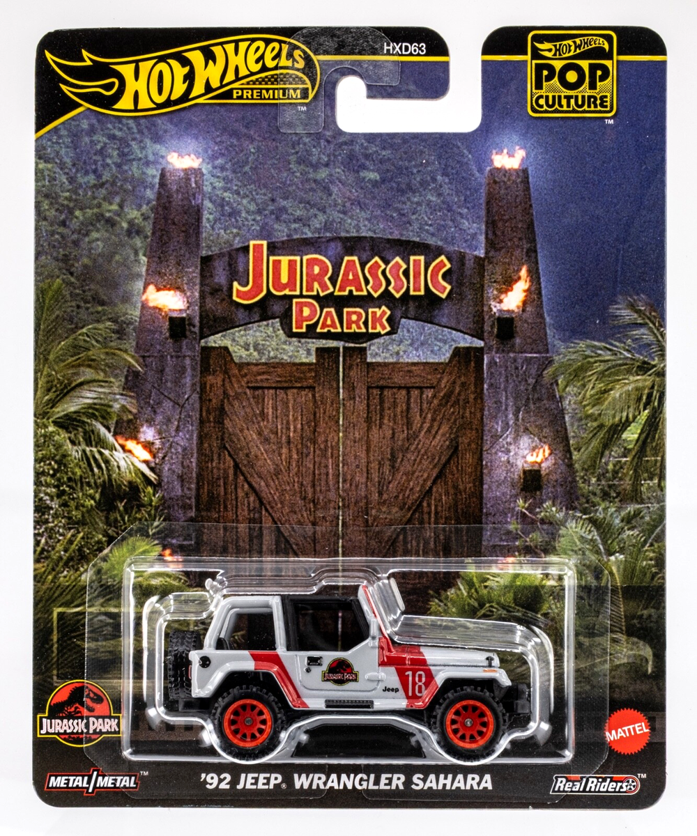 Hot Wheels 92 Jeep Wrangler Sahara Jurassic Park, 1.64 / 2