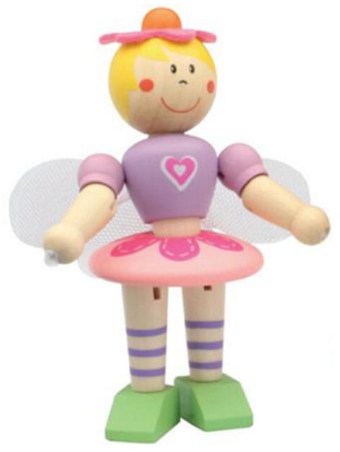 Wood Flexy Fairy - Zana flexibila din lemn - 12 cm / 12