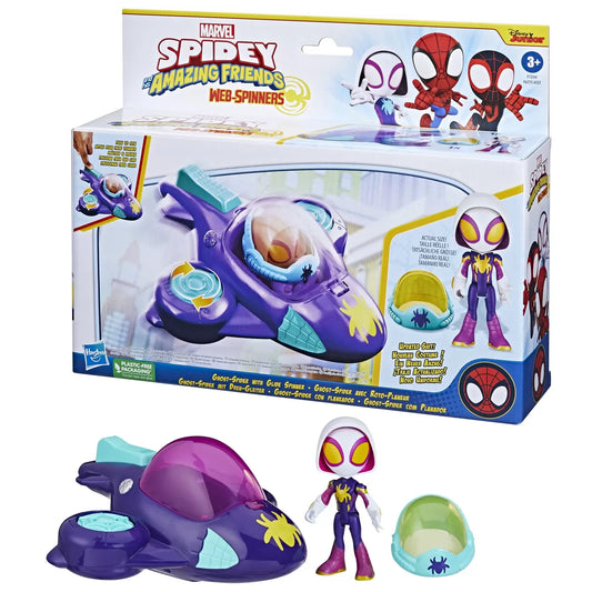 Set masinuta si figurina Ghost Spider with Glide Spinner / 1