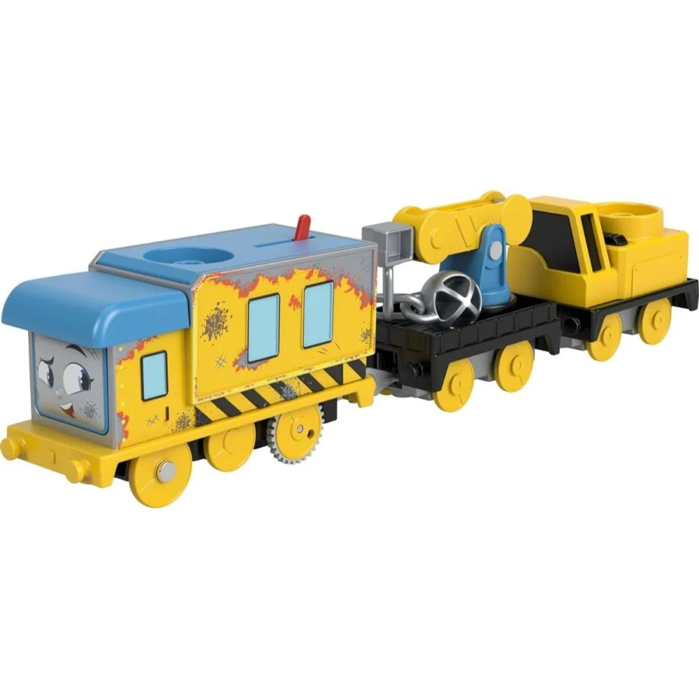 Thomas Track Master Locomotiva cu 2 vagoane Wreck 'n Roll Carly the Crain / 2