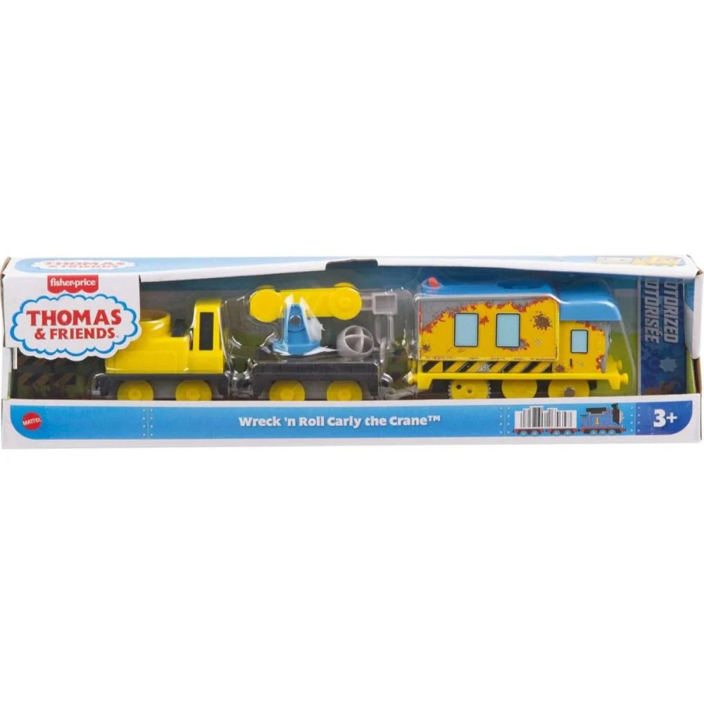 Thomas Track Master Locomotiva cu 2 vagoane Wreck 'n Roll Carly the Crain / 2