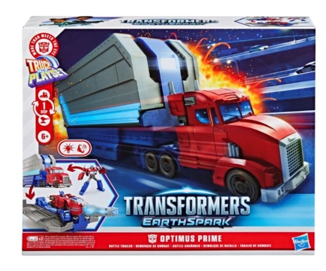 Transformers earthspark camion cu remorca de lupta Optimus Prime