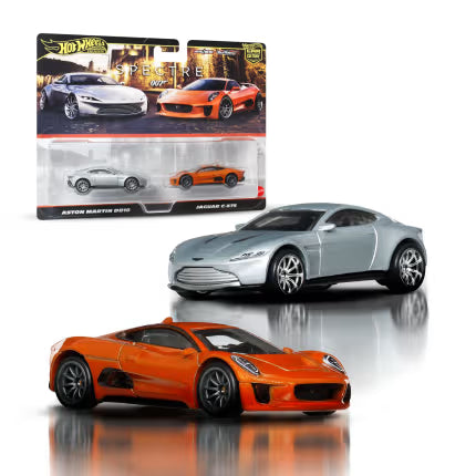 Set Hot Wheels Aston Martin DB10 & Jaguar C-X75, 1:64
