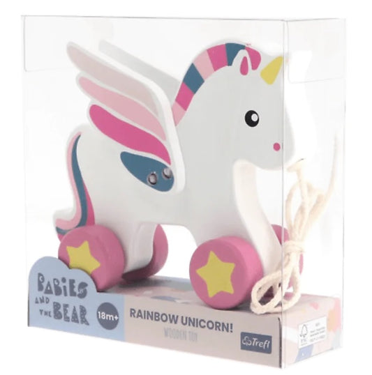 Rainbow Unicorn - Jucarie de Tras (16 cm)